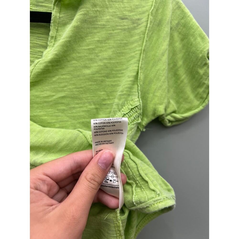 We The Free Lime Green Baby Tee Y2K Boho Fitted Summer Top Small - Picture 5 of 6